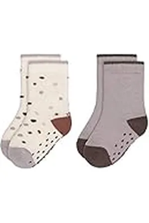 LÄSSIG LÄSSIG Unisex kinderen anti-slip sokken set van 2 / Tiny Farmer lila maat 27-30