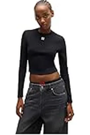 HUGO BOSS Dames Dafilomena_3 Jersey Top, 1, XL, , XL