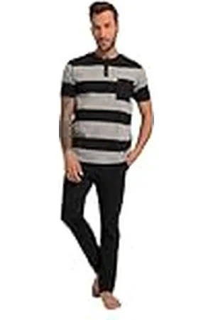 JP 1880 Herenpyjama, grote maten, Homewear, Oeko-Tex, tweedelig, T-shirt met ringen, lange broek, tot 8 XL, , 5XL