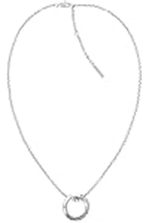 Calvin Klein Dames TWISTED RING Collectie Hanger Ketting Roestvrij staal - 35000306, Eén maat, Roestvrij staal, Geen edelsteen