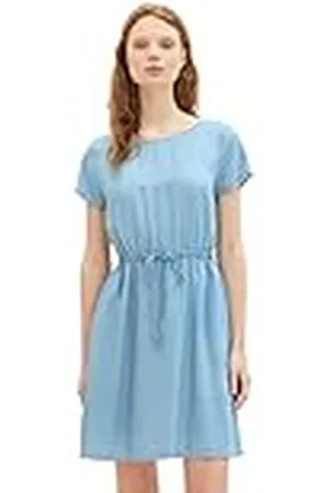 TOM TAILOR Dames 1036910 jurk, 10151-Light Stone Bright Blue Denim, XL, , XL