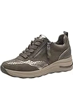 Tamaris Comfort damessneakers plat met veters met ritssluiting, , 40 EU