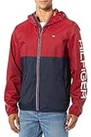 Tommy Hilfiger Heren Lichtgewicht Actieve Waterbestendig Hooded Regenjas, , L