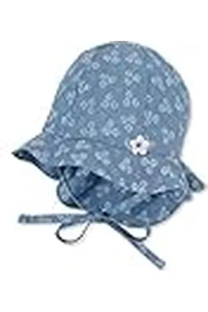 Sterntaler Uniseks kinderzonnehoed bloemen, kinderhoed, middelblauw, normaal