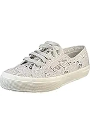Superga 2750 Macramé veterschoenen, uniseks, volwassenen, grijs, zilver-FAVORIO, 35 EU, , 35 EU