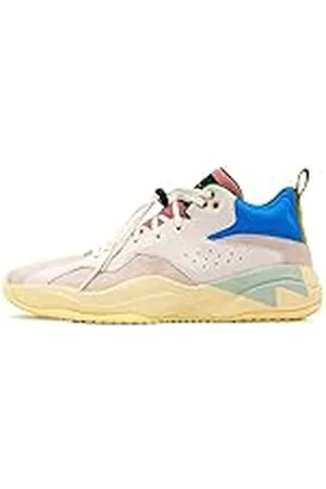 Brand Black BRANDBLACK Villain uniseks sneakers voor volwassenen, wit, blauw, roze, 44,5 EU