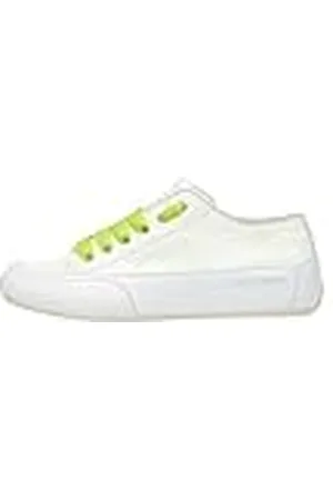 Candice Cooper Rock Chic S-sneakers van gepofte leer, wit, Geel, 41 EU