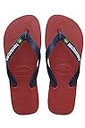 Havaianas Slippers voor kinderen - Brasil Logo Maat UK 10.5 C Rood (rood) - Kinderslippers (Brazilië maat 27/28)