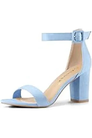 Allegra K Vrouwen Hoge Chunky Heel Gesp Enkelband Sandalen, , 40 EU
