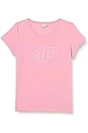 4F Dames T-shirt TSD353 T-shirt, lichtroze, XL voor dames, , XL