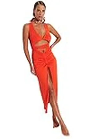 Trendyol Dames Maxi Bodycon Getailleerde Gebreide Jurk, , L