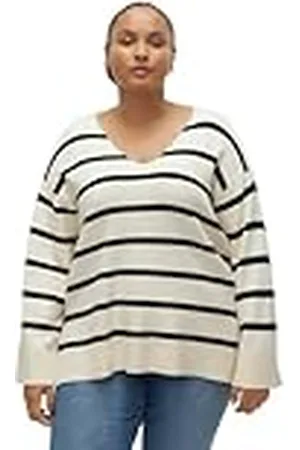 VERO MODA Dames Vmcsaba Ls V-hals Ga Noos Cur Pullover, , 48-50