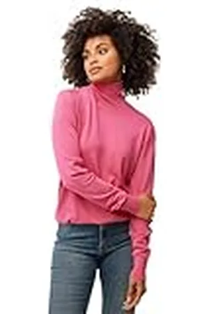Mexx Vrouwen Turtle Neck Basic Pullover Sweater, Pink, M