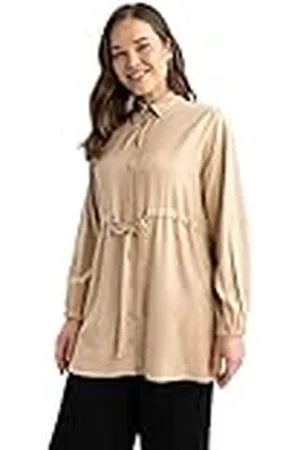 DeFacto Hemdblouse met lange mouwen voor dames, hemd met knopen voor vrijetijdskleding, , M