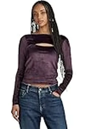 G-Star RAW Dames Cut-Out Slim Boat T-shirt met lange mouwen, , M