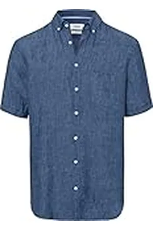 Brax Heren stijl Dan U AIRWASHED linnen overhemd met korte mouwen, anker, M, , M