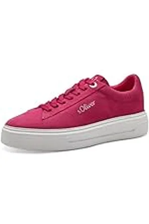 QS by s.Oliver Platte leren damessneakers met dikke zool, , 37 EU