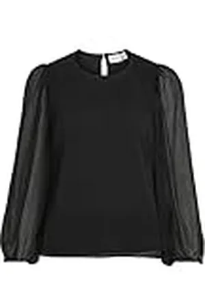 VILA Vifalia O-hals L/S Top-Noos damesblouse met lange mouwen, , 38