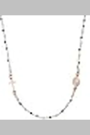 AMEN Multicolor rozenkrans ketting voor vrouw cro25rmu3 zilver 925 rosé