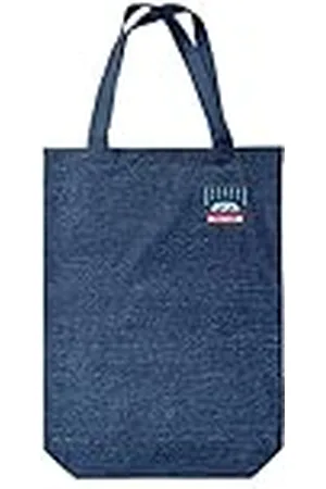 Green Fish Denim-draagtas, bedrukt, boodschappentas, machinewasbaar, opvouwbaar, handtas van jeans met handgrepen, 22 x 26 cm, , Eén maat, modern