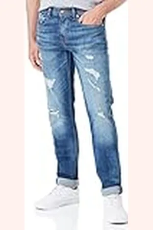 7 for all Mankind Slimmy Tapered Mastery Jeans, Dark Blue, Regular Heren, , Eén maat