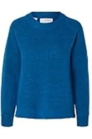 SELECTED Dames Slflulu Ls Knit O-Neck B Noos Pullover, , M