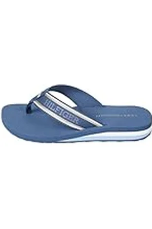 Tommy Hilfiger Dames IM Hilfiger Beach Sandaal Flip-Flop, Fossil Blue, 4 UK, , 37 EU