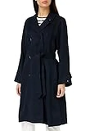 Tommy Hilfiger Trenchcoat van Tencel-mengweefsel, geweven, woestijnhemel, 38 EU voor dames, , 46