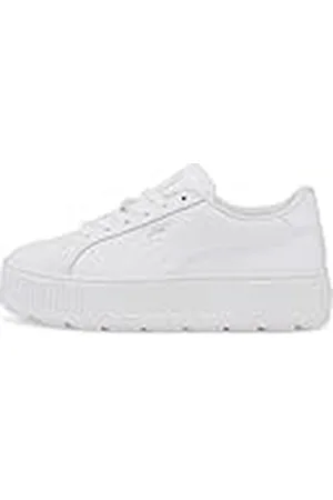 PUMA Women Karmen L Sneakers, White- White- Silver, 40.5 EU