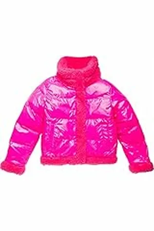 Replay Meisjes SG8270 gewatteerde jas, 464 Fluo PINK, 16A