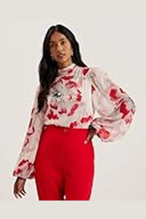 Ted Baker WMB-LADON-Tie Neck Blouse Met Lange Mouwen , , 32
