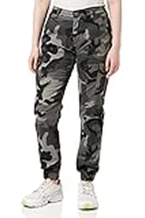 Urban classics Ladies High Waist Camo Cargo Pants Cargobroeken 27