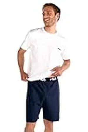 Fila Pyjama voor heren, kort, 100% katoen, nachtkleding voor heren, zacht en comfortabel, maat S, , S