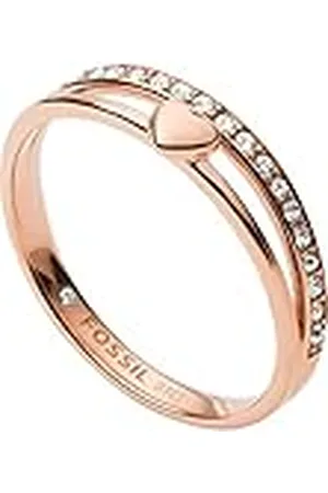 Fossil Harten voor jou Rose Gold-Tone roestvrijstalen bandring