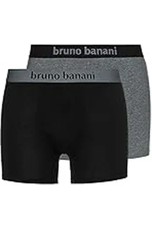 Bruno Banani Heren Short 2er Pack Flowing Boxer, Multicolor (Zwart//Greymelange 1872), X-Large (Pack van 2)