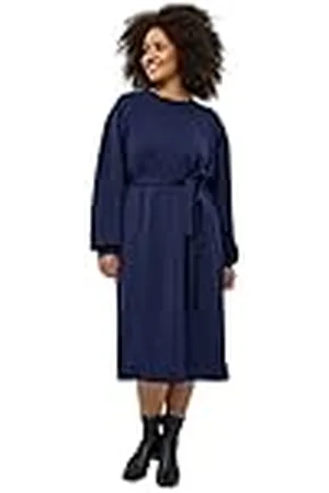 Peppercorn Laila Sweatjurk Curve | Blauwe jurken voor dames UK | Lente damesjurken | Maat 22