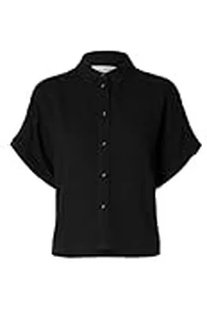 SELECTED Dames Slfviva Ss Cropped Shirt Noos Korte Mouw Blouse, , 34