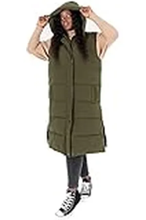 Lovedrobe Dames Dames Gilet Mouwloze Winterjas Bruin Maat 22, , 48