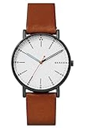 Skagen Signatur medium lederen horloge