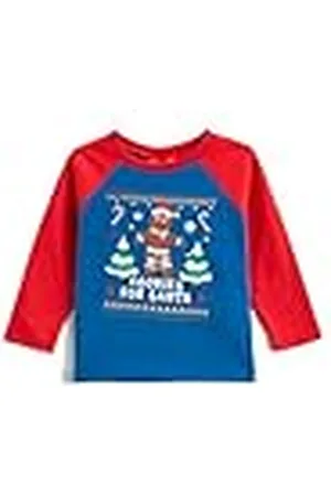 Koton Babyboys Christmas Themed T-shirt met lange mouwen, bedrukt met ronde hals, , 2-3 Jaar