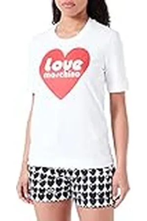 Moschino Dames Regular Fit Short-Sleeved T-shirt, Optical White, 42, , 42