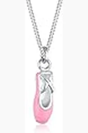 Elli Kinderhanger van 925 sterling voor meisjes, ballerina, prinsessen, hanger met lengte 36 cm, 36cm, Emaille, Geen edelsteen