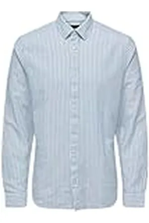 Only & Sons ONSCAIDEN LS Stripe Linnen Shirt 660 NOOS, , L