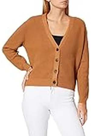 QS by s.Oliver Cardigan van katoenmix, bruin, 38