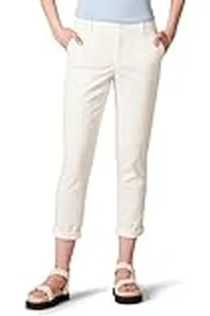 Amazon Dames Mid-Rise Slim-Fit Cropped Tapered Leg Khaki Broek, , 10