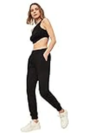 Trendyol Black Basic Jogger Scheduled Knitted Tracksuit Trainingsbroek Dames, , M