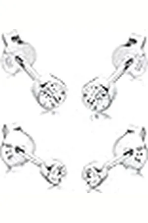 Elli Oorbellen Dames oorsteker set van 2 met kristal in 925 sterling