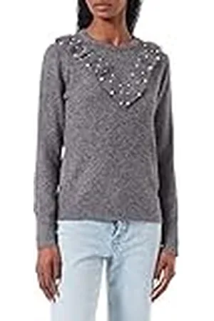 Ichi Dames IHMACON LS4 Pullover 200319/Dark Grey Melange, M
