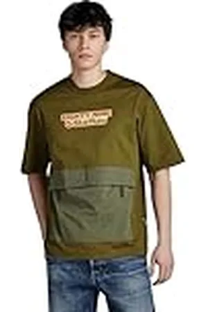 G-Star RAW Heren Fabric Mix Boxy R T T-shirt, , M