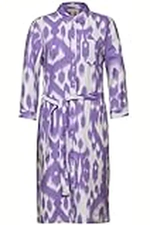 Street one AOP Linen Shirt voor dames, lange jurk, , 34